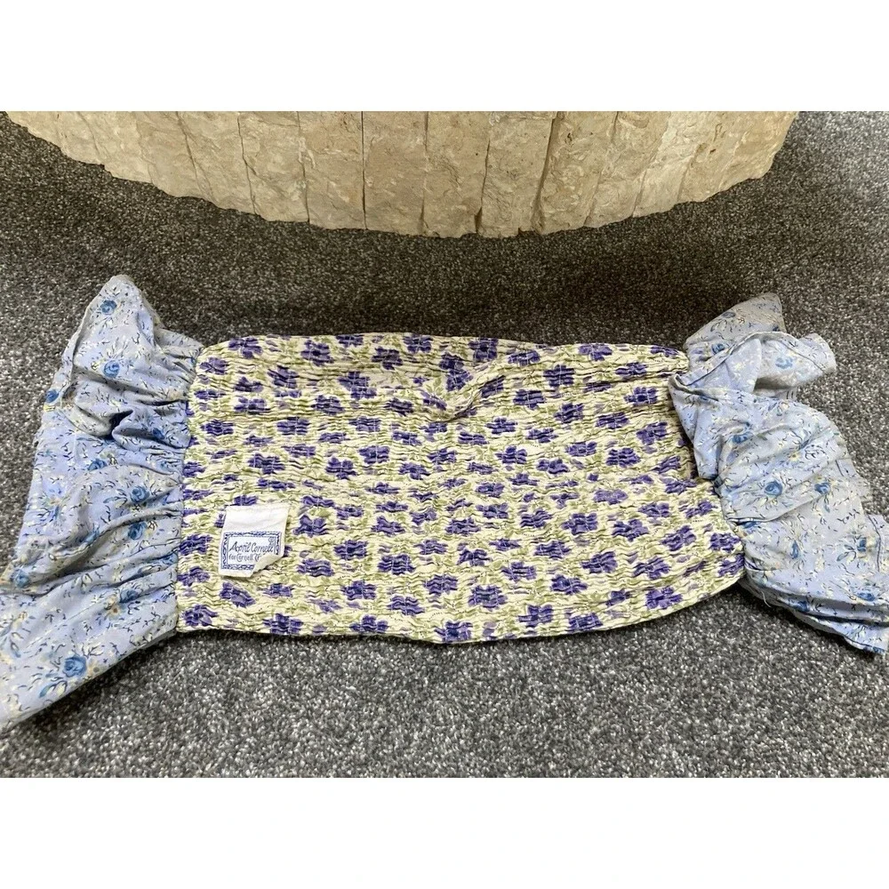 April Cornell Cottage Rose Cushion Pillow‎ and Cover 17x7 Wedgewood Blue Purple